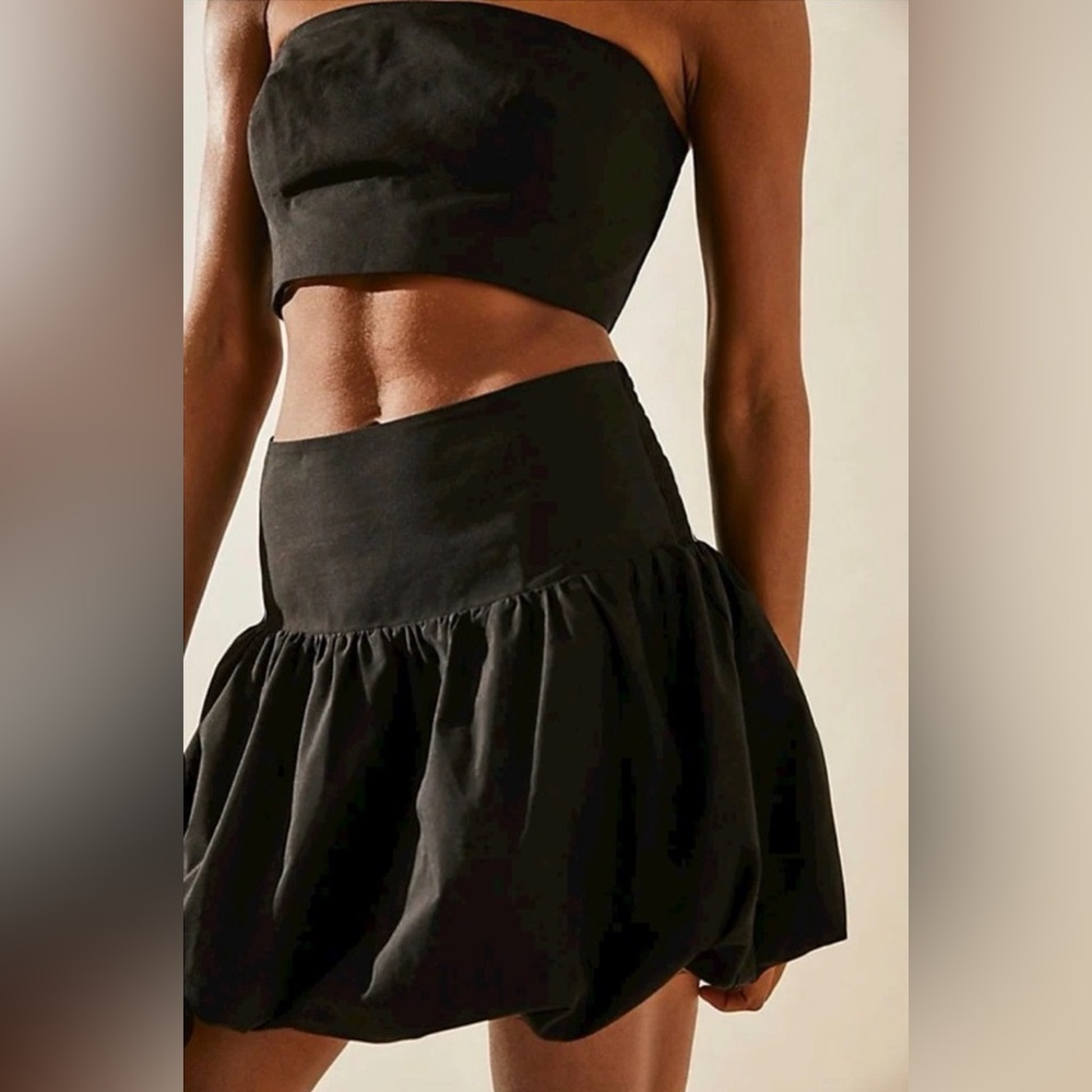 Free People Lula Bubble Skirt and Tube Top Set - NWOT